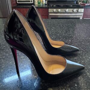 Size 36.5 Black Patent Leather So Kate Louboutins